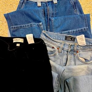 Jeans bundle, Abercrombie & Fitch and Pacsun womens jeans, size 24/25, usen